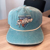 Skully Snapback Hat - SY Wilson - Aqua Blue