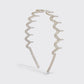 Recycled Plastic Zigzag Headbands 2pc Set - Gold & Silver