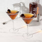 True Manhattan Stemmed Glass Martini Cocktail Glasses Set of 4