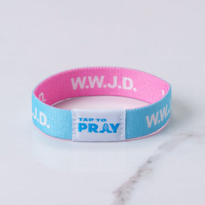 Blue & Pink WWJD-Tap to Pray