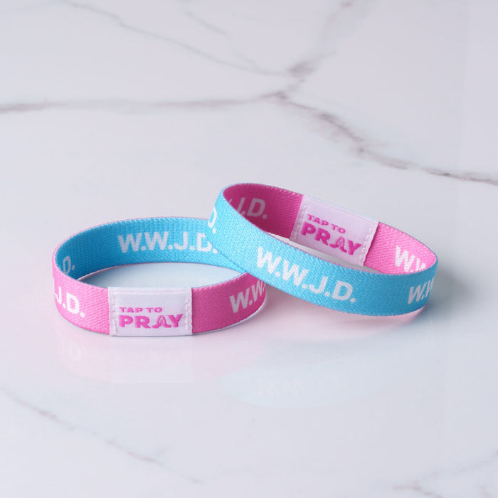 Blue & Pink WWJD-Tap to Pray