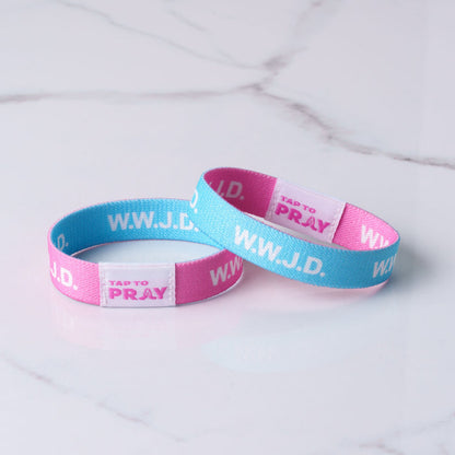 Blue & Pink WWJD-Tap to Pray