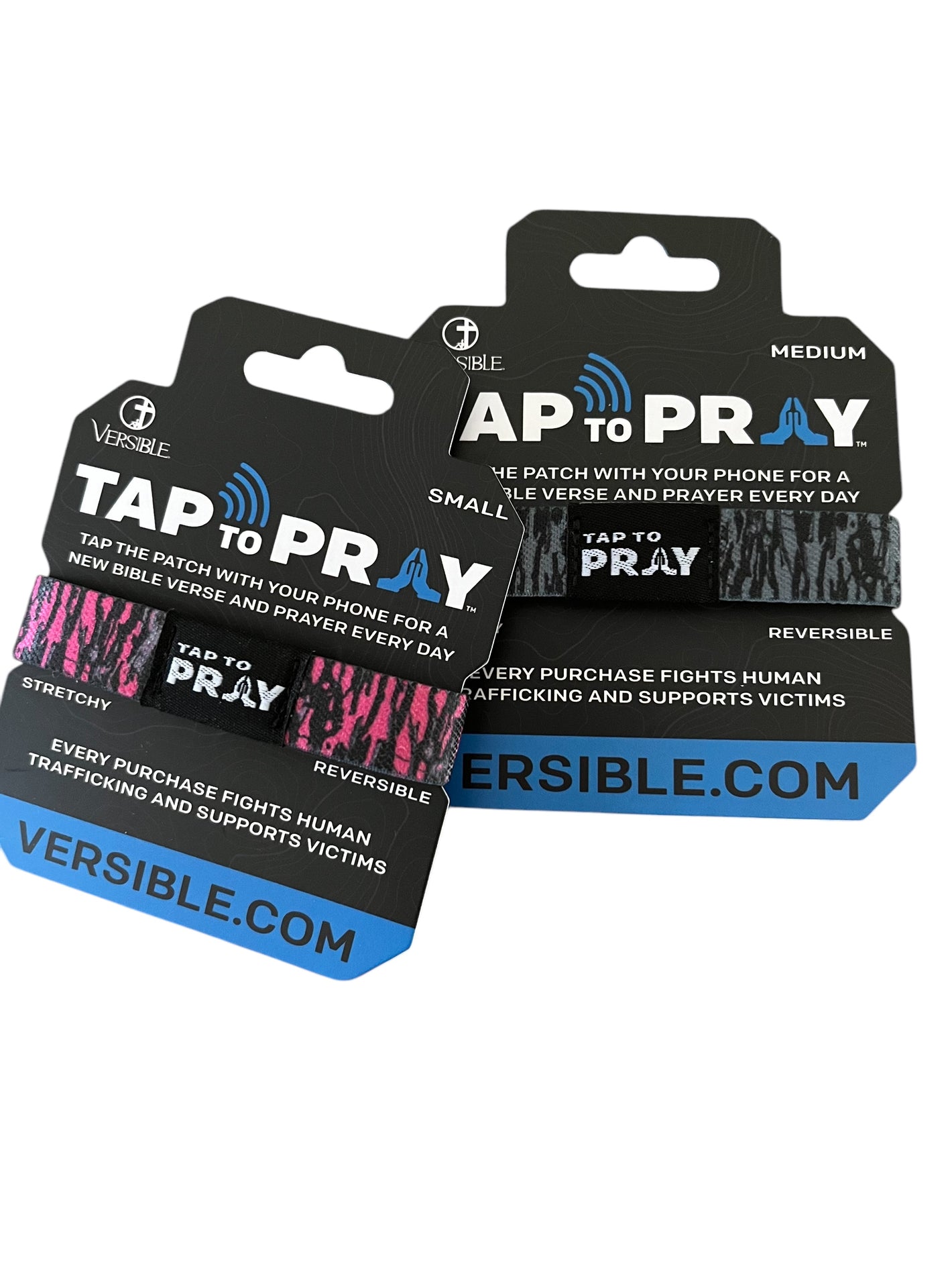 Tree Bark Camo Pink & Grey-Tap to Pray