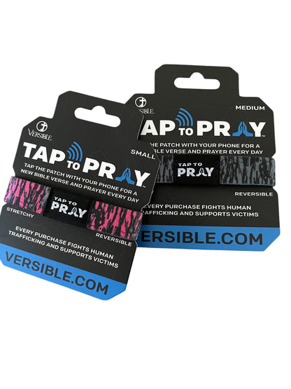 Tree Bark Camo Pink & Grey-Tap to Pray
