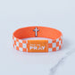 Orange & White Checkers-Tap to Pray