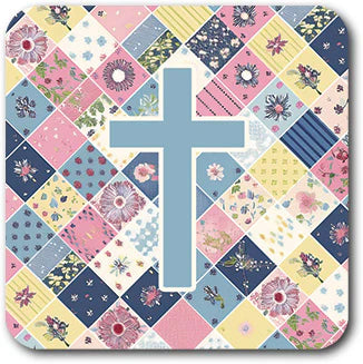 Patchwork + Cross 2.5" Vinyl Sticker