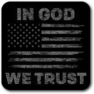 Stealth Flag + In God We Trust 2.5" Vinyl Sticker