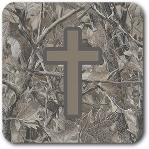 Smoke Camo + Cross 2.5" Vinyl Sticker