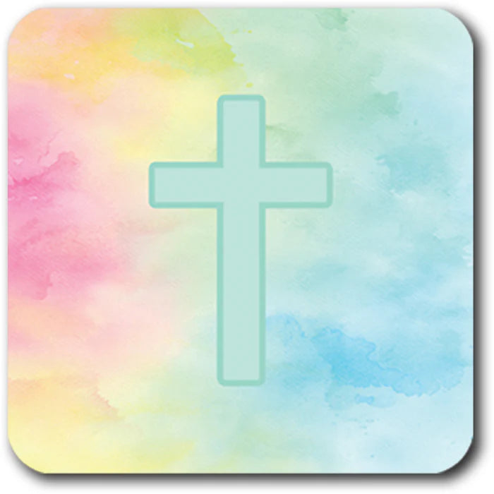 Rainbow + Cross 2.5" Vinyl Sticker