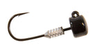 Z-Man NedlockZ HD Jig Head with glossy black head, silver bait keeper, and black hook