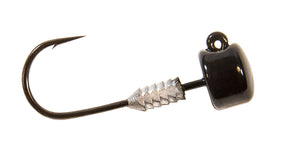 Z-Man NedlockZ HD Jig Head with glossy black head, silver bait keeper, and black hook