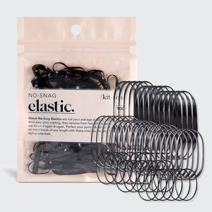 Black No-Snag Elastic 100pc