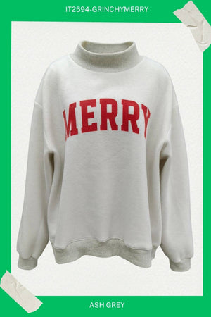 'GRINCHY & MERRY' Reversible Sweatshirt