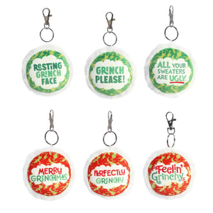 3.5" Grinchy Greetings Clip-On Toy