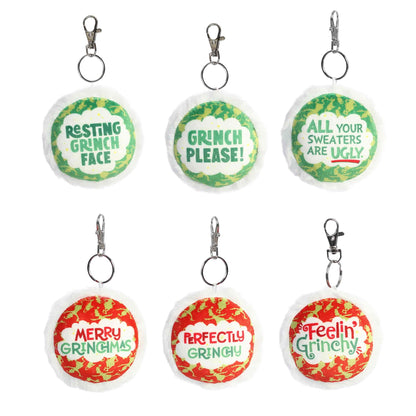 3.5" Grinchy Greetings Clip-On Toy