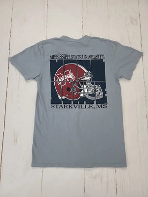 Ms State Puzzle Helmet Tee