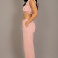 Elastic Hem Crop Top &  Wide Leg Pants Set
