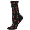 Christmas Cocktails Sock - Black