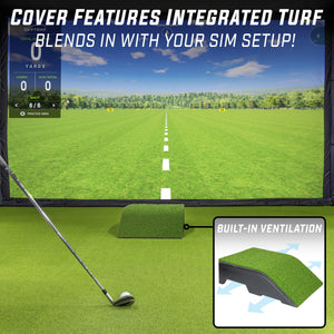 GoSports Golf Simulator Projector Cover with Turf