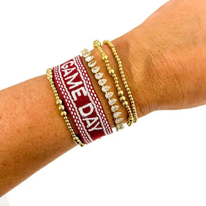 Game Day Embroidered Bracelet