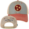 Tri-Star Light Blue/Cardinal Trucker Hat - Light Blue/Cardinal