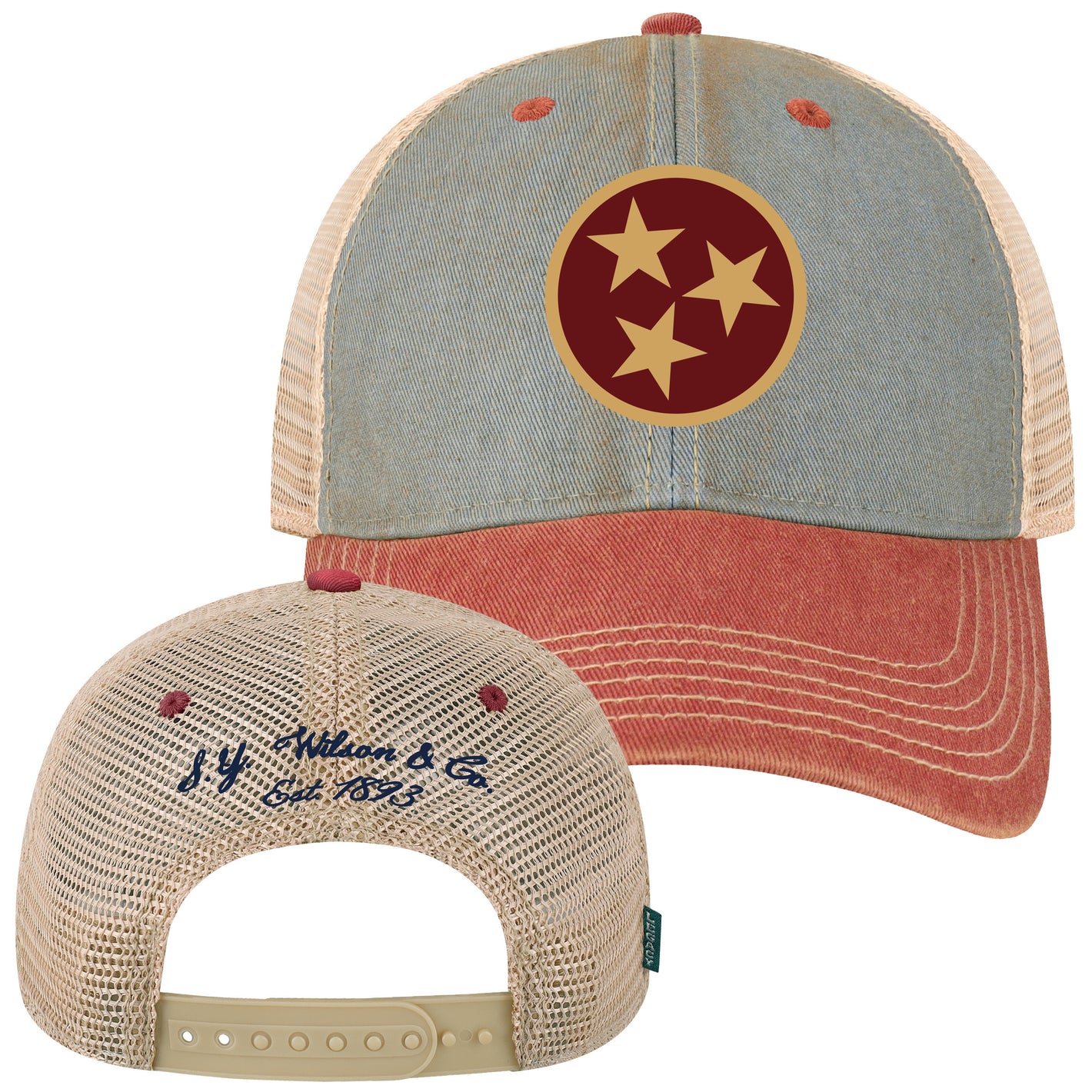 Tri-Star Light Blue/Cardinal Trucker Hat
