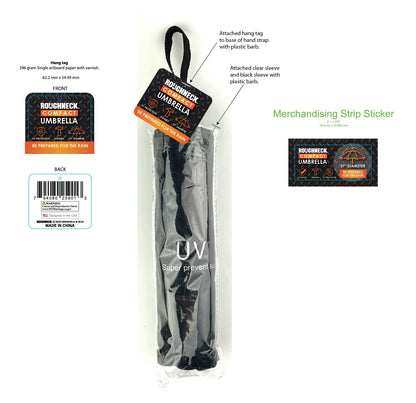 Roughneck Compact Umbrella with Clip Strip