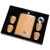 Light Grain 5 Piece Tall Flask Set - Black