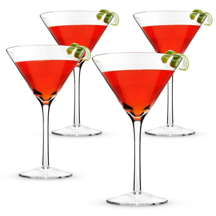 True Manhattan Stemmed Glass Martini Cocktail Glasses Set of 4