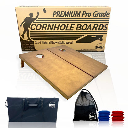 Premium Cornhole Board Set - Solid Wood, Regulation Size
