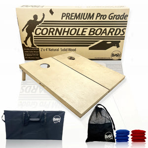 Premium Cornhole Board Set - Solid Wood, Regulation Size