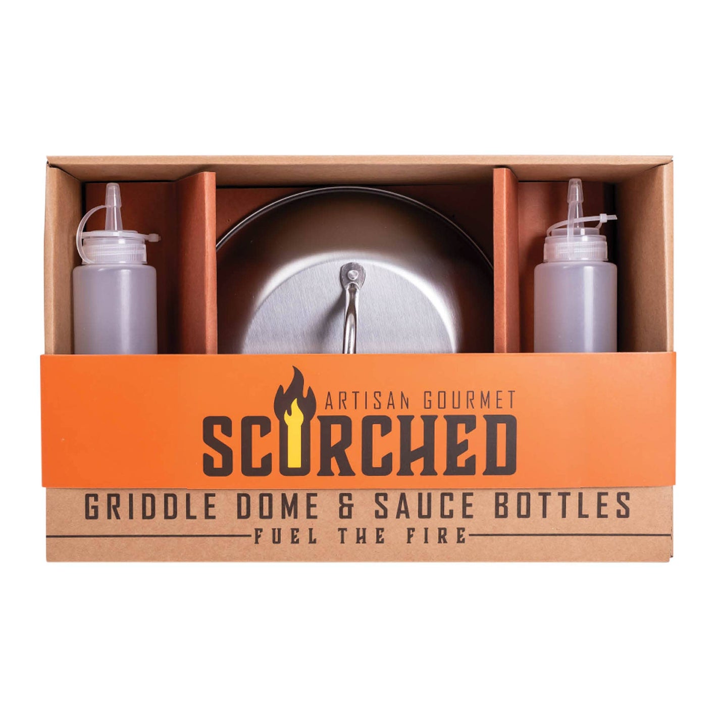 Scorched Griddle Dome & Sauce Bottles | Men's Grilling Kit