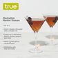 True Manhattan Stemmed Glass Martini Cocktail Glasses Set of 4