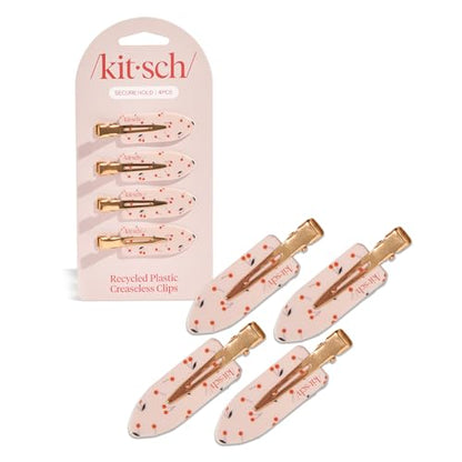 Cherry Print Creaseless Clips 4pc