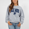 Ole Miss Corded Crew Fleece - Faded Denim