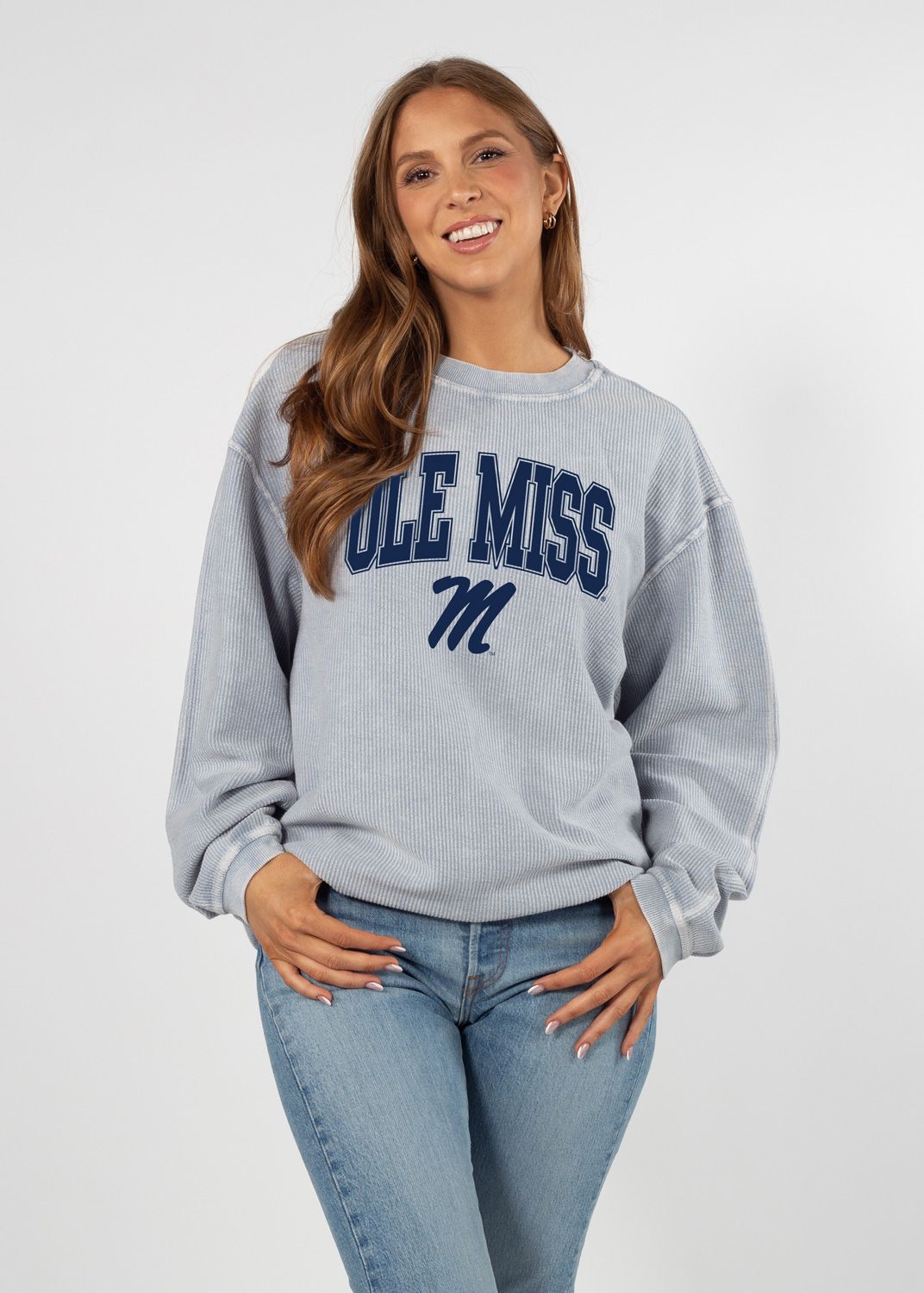 Ole Miss Corded Crew Fleece