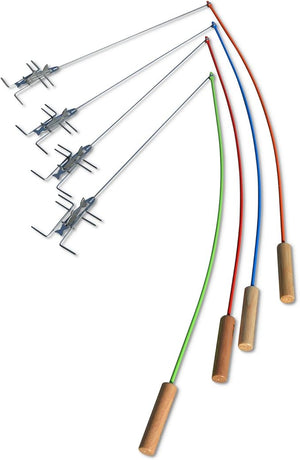 Campfire Fishing Pole Roaster for Hot Dog and Marshmallow Cooking on Open Flame