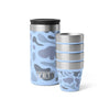Yeti Shot Glasses & Case - Blue Camo