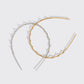Recycled Plastic Zigzag Headbands 2pc Set - Gold & Silver