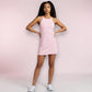 Everlasting Joy Athletic Dress in Light Rose, sleeveless mini dress worn with white sneakers