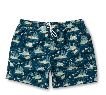 6" Sailport Print Swim Short