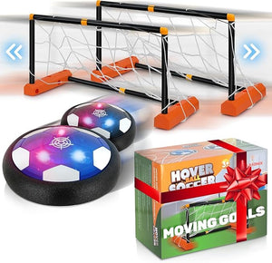 Hover Soccer Ball + Gliding Goal Set