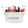 Cheers Galvanized Metal Tub - Cream