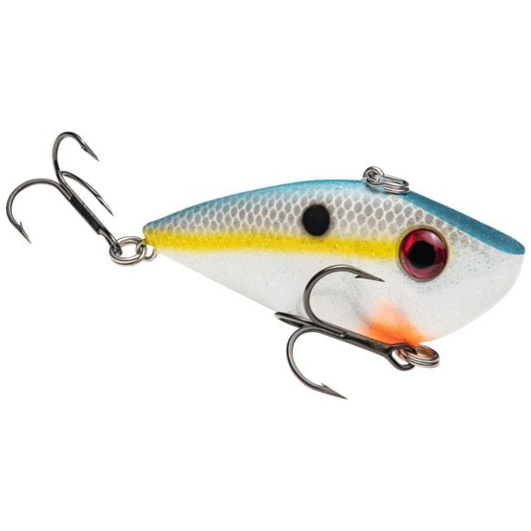 Strike King Red Eye Shad fishing lure in Sexy Shad color with two treble hooks