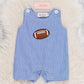 Blue Stripe Cotton Embroidered Football Johnny