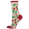 Strawberry Vines Sock - Pink Heather