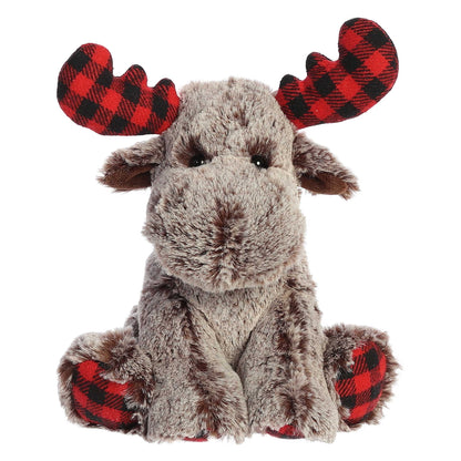 9" Buffalo Plaid Moose Toy
