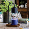 Arched Candle Warmer Lamp - Black & Wood
