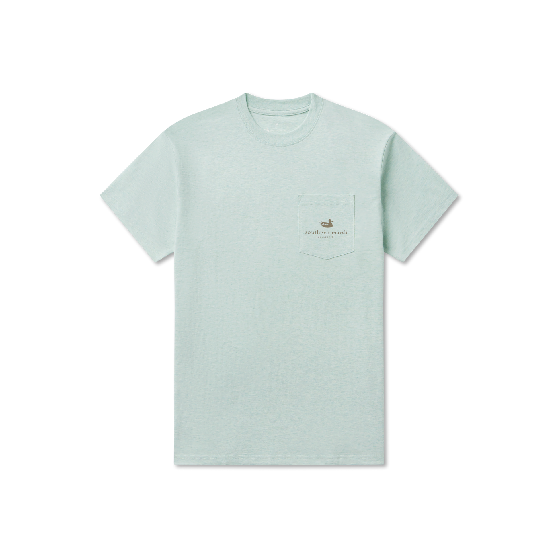 Southern Marsh Originals Tee in Washed Honeydew with chest pocket and small logo