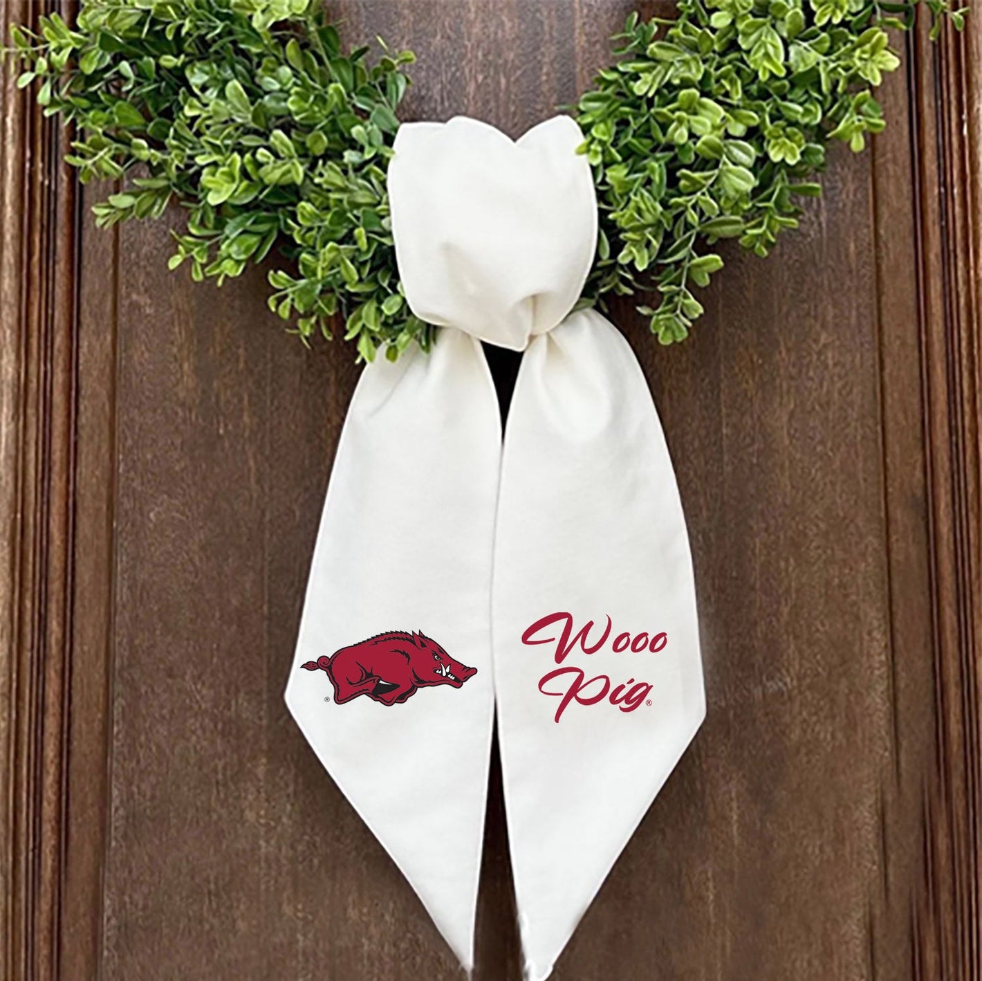 Arkansas Printed Logo Wreath Sash